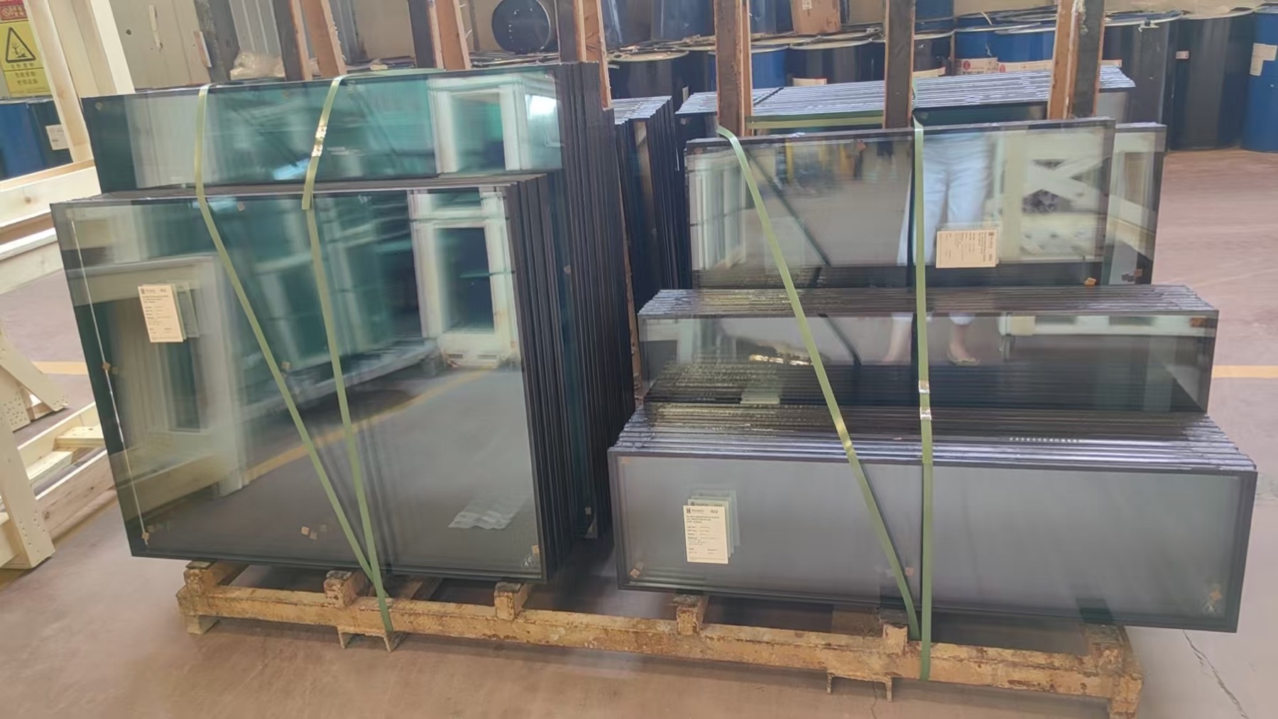 Installed aluminum window system in project context